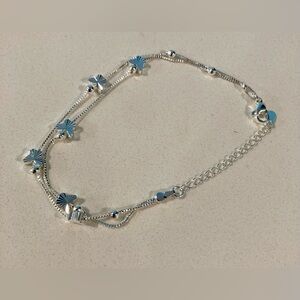 Elegant Sterling Silver 925 Butterfly Bracelet